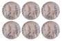 Hermia Juego de Platos de Postre Navideños de Porcelana 19.3x19.3x2cm (6 Piezas) para Celebraciones Festivas